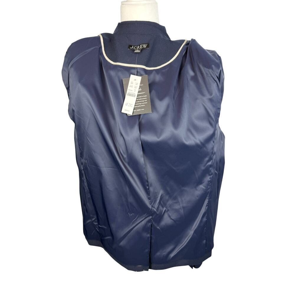 J CREW NWT Ecole Blazer Jacket Womens Navy Blue 14 Nova Fides Wool Blend CA806 - Picture 13 of 16